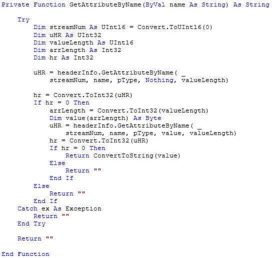 Getattributes example - nzstdsk